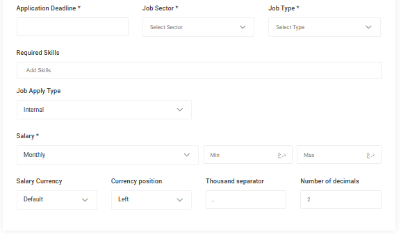 Post a Job on AridJobs - Application Details