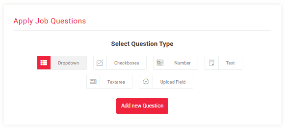 Post a Job - Apply Job Questions